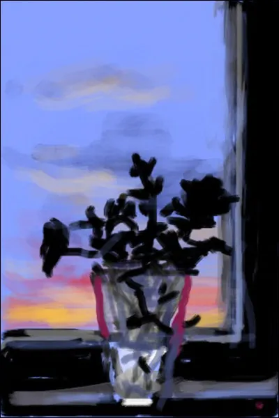 Quel artiste a représenté ce vase de fleurs devant la fenêtre ?