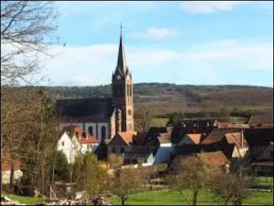Commune du Grand-Est, dans l'arrondissement de Molsheim, Flexbourg se situe dans le département ...