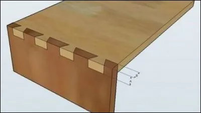 Ce type d'assemblage en bois massif, constitué de trapèzes, est appelé...