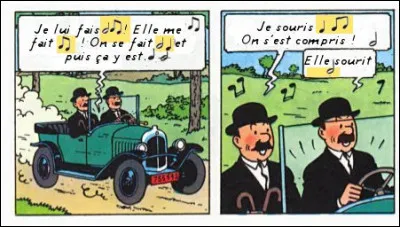 À chaque carré jaune sur l'image correspond une onomatopée : laquelle ?