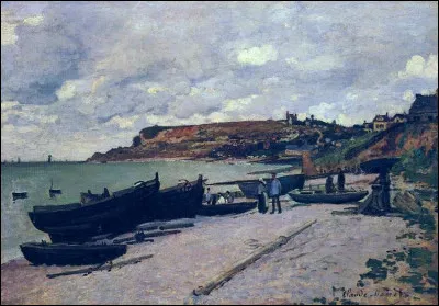Qui a peint "Sainte-Adresse, Bateaux de pêche sur la rive" ?