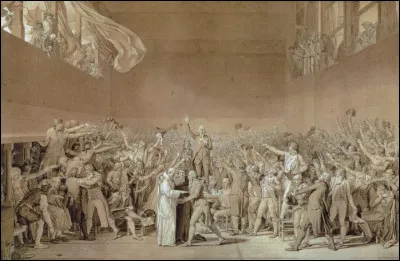 Un peintre fut charg&eacute; de reproduire ce serment en 1790 mais, il ne fournit finalement que le croquis. La commande fut finalement annul&eacute;e pour cause de "tensions en interne"; comment s'appelait ce peintre ?
