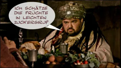 Il montre aussi qu'il a certaines notions de diététique. Par exemple...