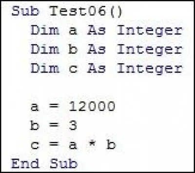La variable c vaut...