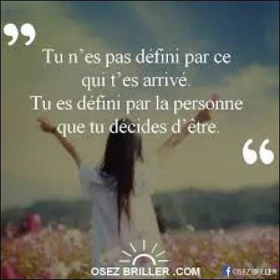 Ce qui te définit :