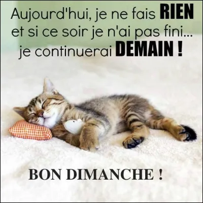 Comment dit-on "dimanche" ?