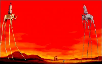 Qui est l'auteur de ce tableau, intitulé ''Les Éléphants'' ?