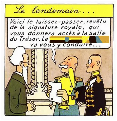 Dans la grande famille des personnages secondaires, je vous demande le nom de l'officier qui accompagne le (faux) professeur Halambique !
