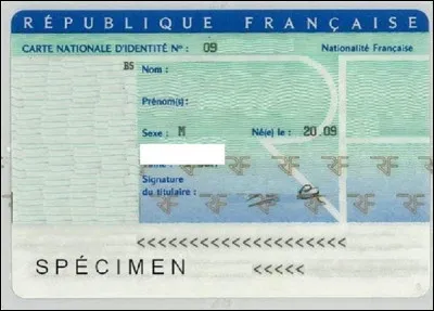 Quelle mention NE figure PAS sur la carte d'identité ?