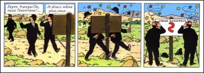 Les Dupondt dans leurs oeuvres, à nouveau... Mais n'y a-t-il pas quelque chose qui vous frappe, sur ces trois cases ?