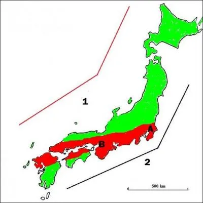 Sur cette carte, le trait rouge correspond :