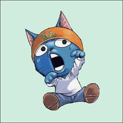 Comment se nomme le doubleur du petit chat bleu qui parle et qui vole, Happy ?