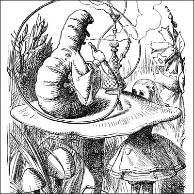 Dans quel roman l'h&eacute;ro&iuml;ne rencontre-t-elle une chenille fumant le narguil&eacute; ?