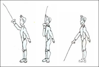 Que devons-nous faire avant un match d'escrime pour respecter l'adversaire ?