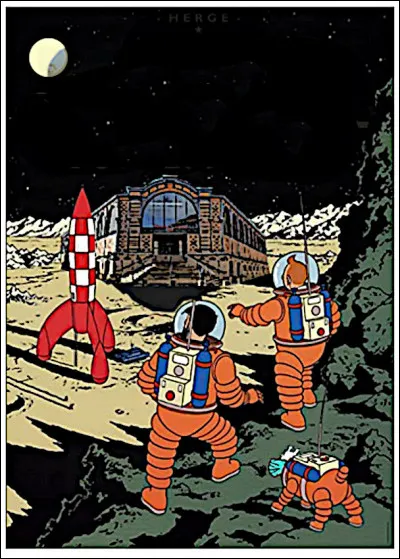 Devant tant de vicissitudes, le père Haddock emmène Tintin sur la Lune pour acheter son whisky... Mais est-ce bien sûr ?