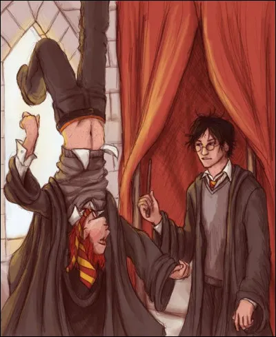 Quelle est l'incantation du sort qui fait pendre quelqu'un par la cheville la tête en bas ?