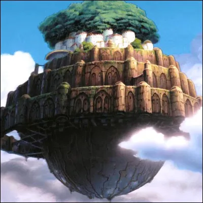 Dans le film d'animation de 1986 "Le Château dans le ciel", quel nom tiré des "Voyages de Gulliver" porte la mystérieuse île flottante ?