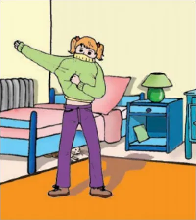 Que fait Amélie dans sa chambre ?