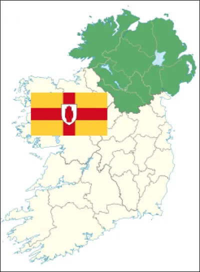 Quelle est cette région de l'île d'Irlande partagée entre la république d'Irlande (3 comtés) et l'Irlande du Nord nation du Royaume-Uni (6 comtés) ?
