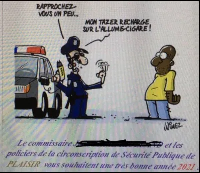 Encore de quoi nous rassurer (enfin, peut-être...) > Il n'y a pas que ce fichu virus qui soit contagieux, le mauvais goût aussi ! Dans quelle ville d'Île-de-France a-t-on pu lire cette carte de voeux ?