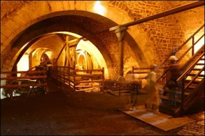 De quelle essence de bois est fait le grand balancier de la saline ?