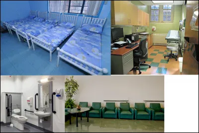 De combien de pièces l'infirmerie dispose-t-elle ?