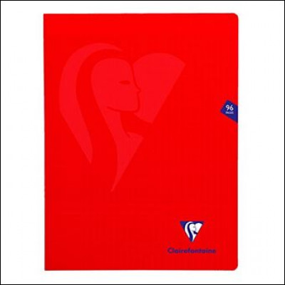 Quelle est la couleur de ce cahier ? Il est :