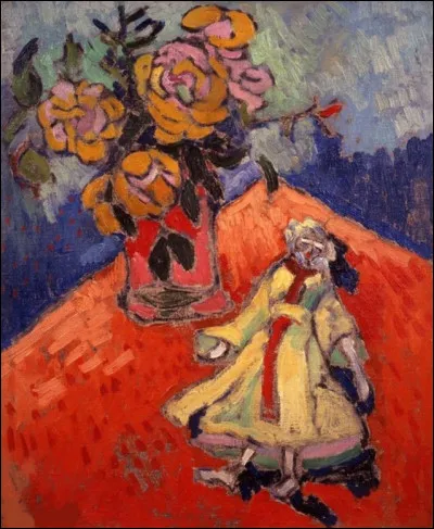 Son tableau s'intitule "Poup&eacute;e et vase" :