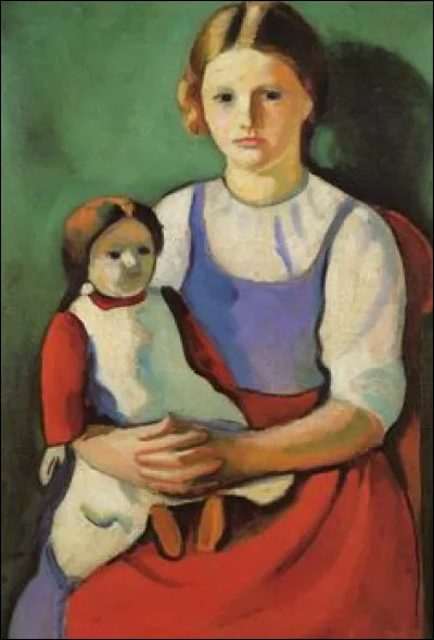 Par qui a été peinte cette fille blonde avec sa poupée ?