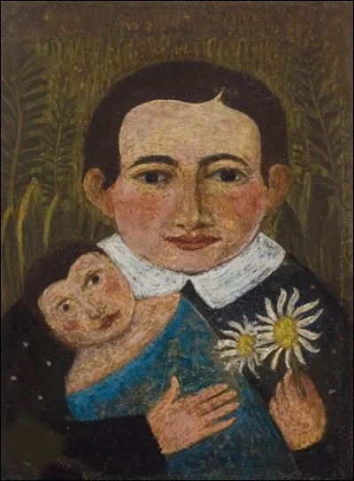 Sa toile s'intitule "La Petite Fille à la poupée et aux deux marguerites", qui l'a signée ?