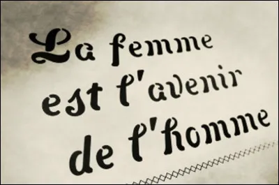 Quel chanteur est l'auteur-compositeur-interprète de la chanson ''La femme est l'avenir de l'homme'' ?