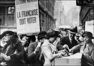 En quelle année les femmes ont-elles obtenu le droit de vote en France ?