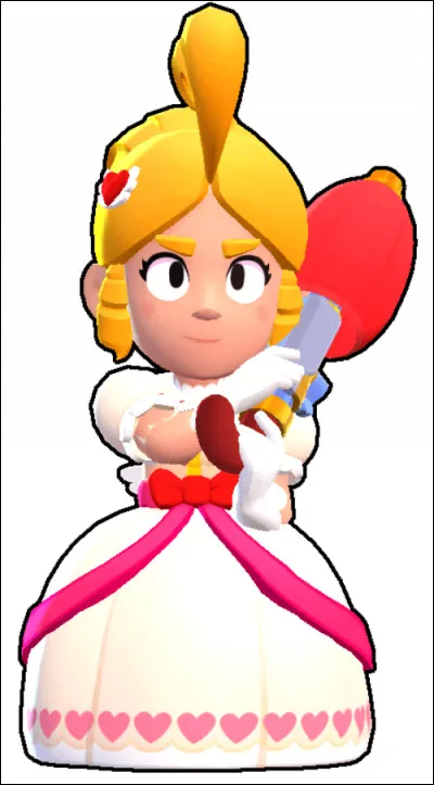 De quelle forme géométrique est la chevelure de Polly Valentine ?