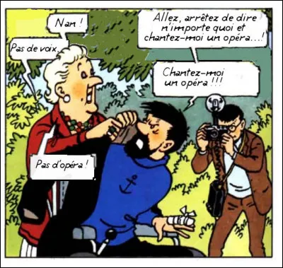 La Castafiore et le capitaine Haddock, à la scène (comme à la ville ?) !