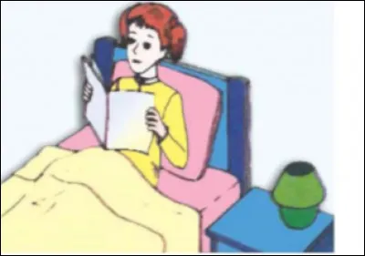 Amélie est dans son lit, elle...