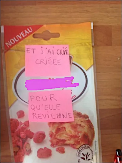 Pour une fois, ce ne sont pas des mots bleus !