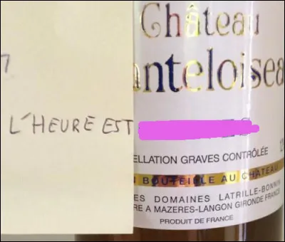 Oui, mais comme dirait Raffarin : "Quand l'heure est venue, le moment est arrivé !"