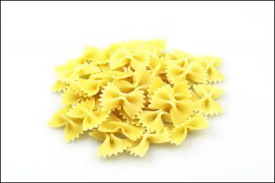 Quel est le nom de ces pâtes ayant une forme de papillon ?