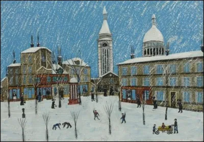 Qui a peint "Montmartre, la place du Tertre sous la neige" ?