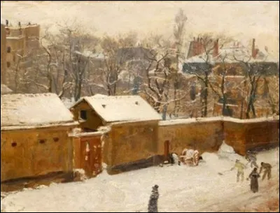 Qui a peint "Temps de neige à Paris" ?