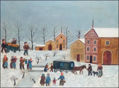 Qui a représenté "Le Village sous la neige" ?