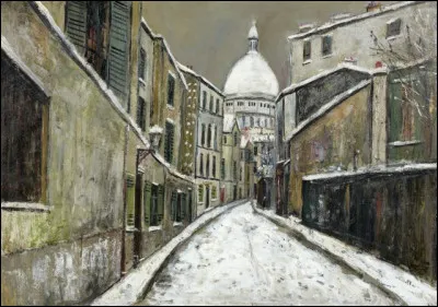 Qui a peint "Rue Saint-Rustique sous la neige" ?