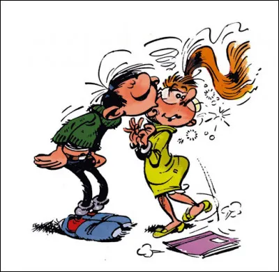 Minuit sonne ! Qui est très imprudente et ne respecte pas les distances, pour fêter la bonne année à Gaston !