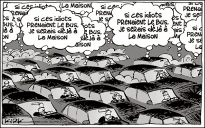 Courage, c'est la dernière question, j'ai encore une chance de vous faire abandonner ! Si vous êtes arrivés jusqu'au bout, autant mettre un commentaire, ce sera déjà ça de fait... 
Combien de jours a duré le plus gros embouteillage ?