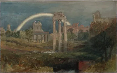 Qui a peint "Vue du Forum avec un arc-en-ciel" ?