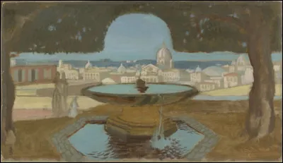 Qui a peint "La vasque de la villa Médicis" ?