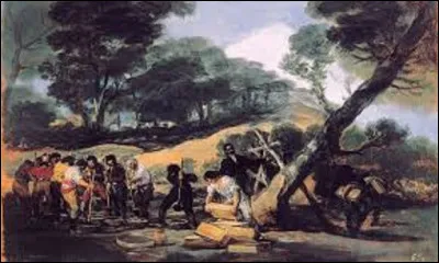 Huile sur bois conservée au palais de la Zarzuela à Madrid, réalisée entre 1810 et 1814, ''Fabrication de la poudre dans la Sierra de Tardienta'' est un tableau peint par un artiste espagnol. De ces trois peintres lequel en est le réalisateur ?