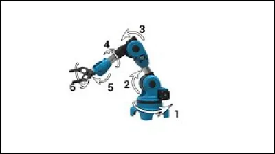 Voici un bras automatique d'une chaîne de montage. Celui-ci est un bras-robot 6 axes, ce qui signifie...
