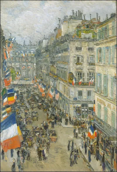 Qui a peint cette fête du 14 juillet, rue Daunou ?