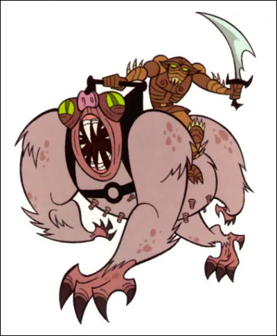 De quelle espèce est la créature que chevauche Kulltu Kutta ? 
(Legends)